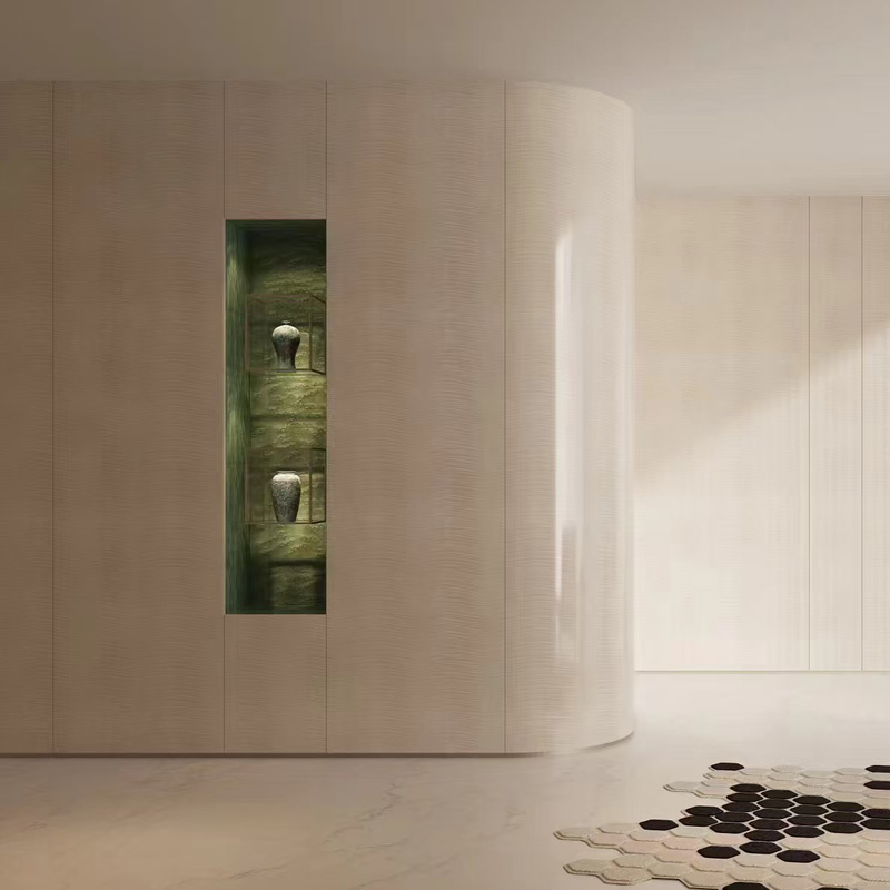 The natural wood veneer